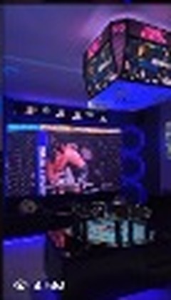 UFC Fight Night & Hexagon Cyberpunk Wall