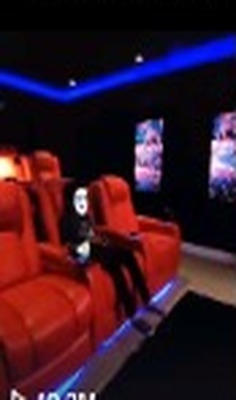 Private Cinema Red Recliners & Neon Underglow