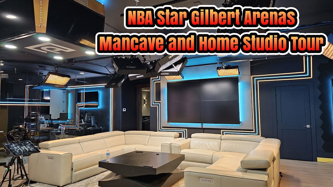 NBA All-Star Gilbert Arenas — Tour of His Man Cave & Studio