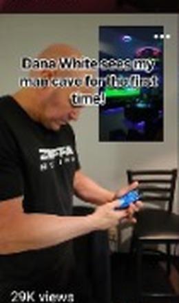 Dana White Sees My Mancave for the First Time!